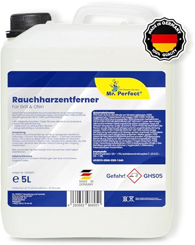 Mr. Perfect - 5L Rauchharzentferner I Backofenreiniger extra stark I Grillreiniger Gasgrill I Extrem kraftvoller Grillrost Reiniger I Rauchharzentferner Konzentrat dank effektiver Formel