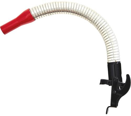 BW Beccuccio flessibile per tanica carburante in metallo, tanica per benzina da 5/10/20 litri, tubo flessibile da 20 mm, per benzina, rosso, RAL 3000, made in Europe