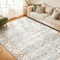 WITSHOCK Teppiche Wohnzimmer 244x305 cm: Vintage Boho Teppiche Schlafzimmer - Waschbarer Kurzflor-Teppich mit Rutschfester Unterseite für Esszimmer & Spielteppich inder (Hellblau)