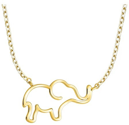 Sofia Milani - Women's Necklace 925 Silver - Gold Plated - Elephant Pendant - N0898
