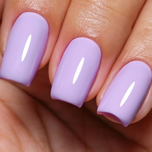 Imtiti Smalto per unghie, 1Pz. smalto gel UV LED color viola pastello, lunga durata, nail art manicure fai da te a casa per la primavera e l'estate (10ML-965)