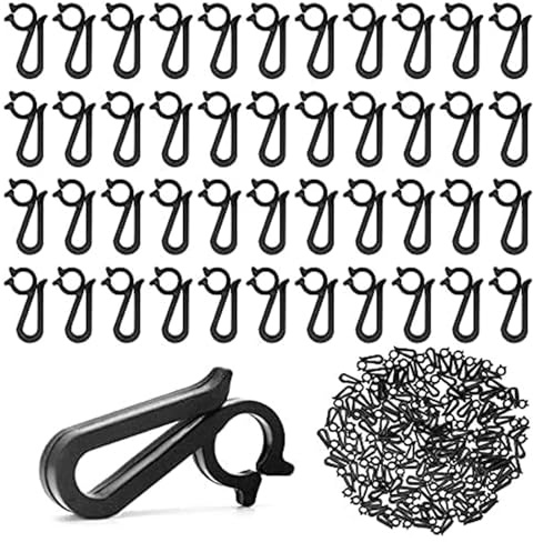60 Pcs Black Gutter Hooks for Hanging Christmas Lights, Holiday Lights Clips Mount to Gutters Shingles, Gutter Clips for Hanging Icicle Lights on Christmas Halloween Home Garden Decor
