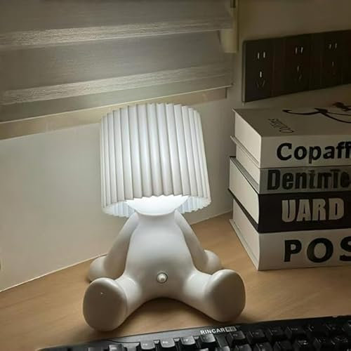 Sunshine smile Kreative Lampe A Little Shy Man,Lustiges LED Tischleuchte,USB-Tischlampe Mit Schirm,Kreative A Little Shy Man Nachttischlampe,Romantische LED Nachttischlampe Schlafzimmerlampe