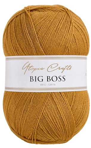 Utopia Crafts Big Boss 400g Knitting & Crochet Yarn 1200m (Burnt Siena)