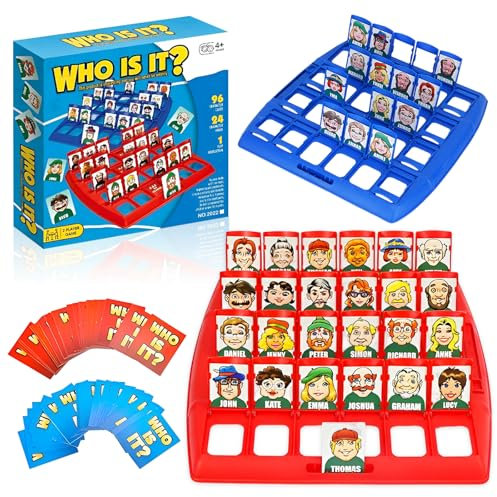 Ycaaeo Who is it? Adivina Quien Soy Juego de Mesa, Juego de Mesa Quien es Quien Original, Adivina Quien Soy, Clásicos Adecuados para Familias/Fiestas/Cenas