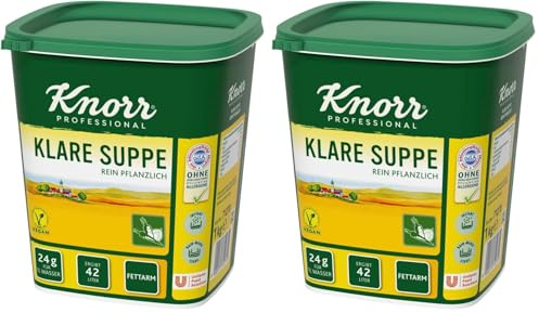 Knorr Klare Suppe Bouillon rein pflanzlich, 2er Pack (1 x 1 kg)
