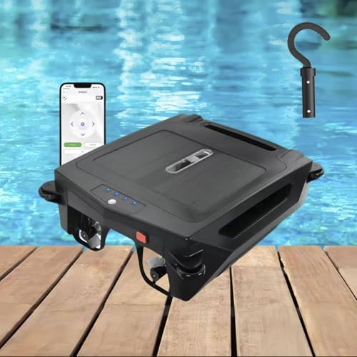 Robot écumeur De Surface De Piscine,Nettoyage Continu à Double Charge Solaire Et Rapide,Grand Sac à Débris De 3,4 L, Contrôle Par Application,évitement Intelligent Des Obstacles,Anti-Enchevêtrement