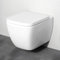 AM.PM Gem - Spülrandlos Hänge WC, Tiefspül Toilette FlashClean, Wand WC mit Toilettendeckel mit Absenkautomatik, Hänge Toilette aus Keramik, Weiß, 50 cm lang