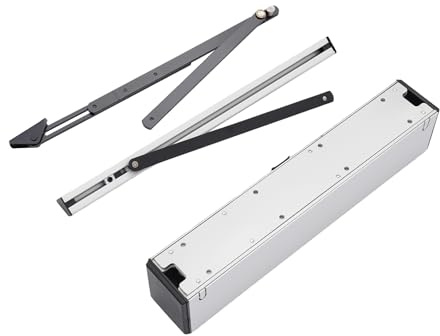 Automatischer Drehtüröffner Türöffner-Bausatz Elektrischer Türschließer Türantrieb,mit 2 Fernbedienung, für Holz, Metall- oder Rahmentüren, Offnende Doppelt Glastüren Maximale,Tragfähigkeit 150KG