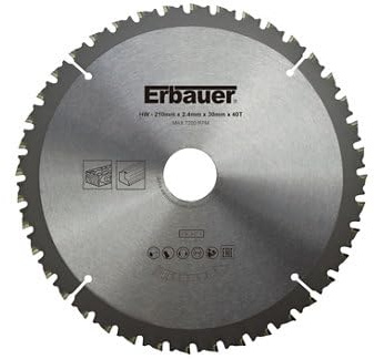 Erbauer Lame scie circulaire multimatériaux TCT 210 mm 40 dents 30/25/20/16