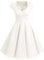 bbonlinedress Women's 50s 60s A Line Rockabilly Dress Cap Sleeve Vintage Swing Party Dress White S