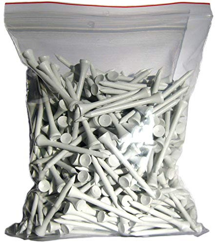 Golf TEES - 70 mm (2 3/4) - 250 Stück - Holz - Farbe: weiß