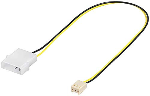 SM-PC®0,3m Stromadapter 3-pin -> 5,25' Molex 4-pin Stecker#544