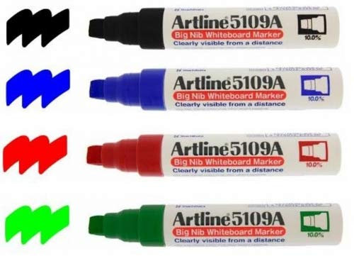 Artline 5109A Extra Thick Whiteboard Pens - Pack 4 (Pack 4)