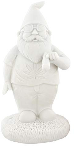 Gnometastic Gnude Gnomes - Unpainted Smoking Gnome, 8.5 Inches/DIY Paint Your Own Gnome