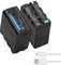 Wikinu 2X 7800mAh NP-F970 NP-F980 Akku für Sony DCR-VX2100, DSR-PD150, DSR-PD170, FDR-AX1, HDR-AX2000, HDR-FX1, HDR-FX7, NP-F960, NP-F930, NP -F950, NP-F770, NP-F750