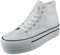 Ladies Canvas Trainers Shoes Women Sneakers Platform Lace Up Pumps Casual Boots Size White 7
