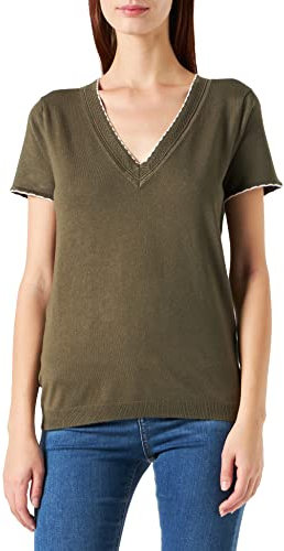 Naf Naf Damen Melrose MC Pullover, Musette Grün, XL
