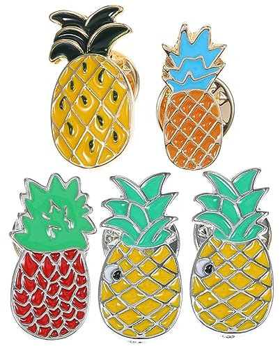 Amosfun 10 Stk Ananas Broschen hawaiianische Brustnadeln Zubehör Abs Mini-Hut Mini-Rucksack für Frauen Rucksack für Damen kreative Brosche lustige Brosche Mode schmücken Shirt Stift Kind
