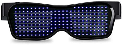 Yuehuamech Led Glasses Light Up Glasses In Dark Flashing Led Sunglasses Luminous Glasses Cool Customizable Glasses for Nightclub Birthday Party Stage Festival Halloween Concert