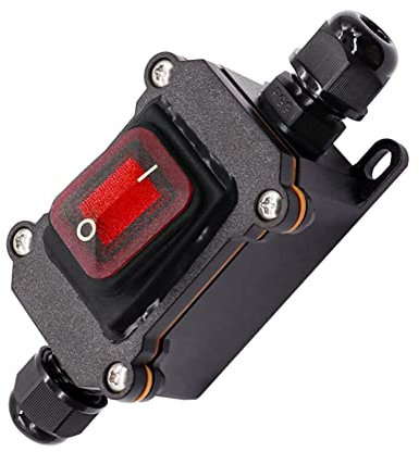 Veciado 1 interruttore impermeabile in 12 V DC 20 A impermeabile ad alta corrente