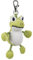 Schaffer 0255 Porte-clés Grenouille en Peluche Quark, Vert/Blanc