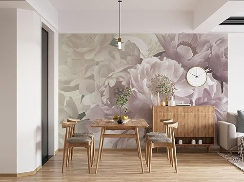 Decorazione Da Muro Moderna Carta da parati murale con carta da parati con fiori di peonia 3D, 366 * 254 cm Fotomurali Bagno Wallpaper Cucina Camera Decorazione Murali