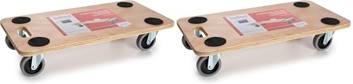 Perel QT106 Transporteur de Meubles 56 x 30 cm Charge Max 150 kg (Lot de 2)