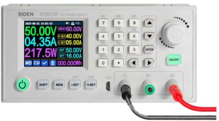 RD6018W - Digitally Controlled Panel Mount Lab Power Supply DC-DC 60V 1080W - Battery Charging - USB - WiFi
