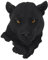 Delaman Animal Head Statue, Wall Mounted Animal Head Sculpture Wall Decor 3D Creature Skull Ornament Art Crafts Ornaments for Home Office Bar (Black Leopard)