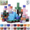 Azyvum Magnetische Bausteine, 154 Stück Magnetische Bausteine für Kinder, Bauen Fantasiewelt Montessori-Sinneswürfel, Magnetische Geburtstagsgeschenke für 3-10 jährige Jungen und Mädchen