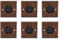 Garosa Lot de 6 Prises Murales en Noyer Noir, Panneau D'interrupteur D'éclairage électrique Rétro 16 A, Prise Rétro Standard Fabriquée à la Main pour la Décoration de la Maison