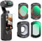 K&F Concept 4 Pack Magnetischer Filter Set Kompatibel mit DJI Osmo Pocket 3, CPL + Black-Mist 1/4 Filter + ND2-32 Filter + Weitwinkelobjektivfilter HD Optical Glass Aluminium