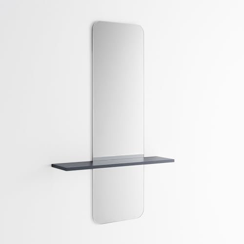 ARHome Moderner Spiegel mit Ablage, 130 x 80 x 19 cm, hergestellt in Italien (Nachtblau)
