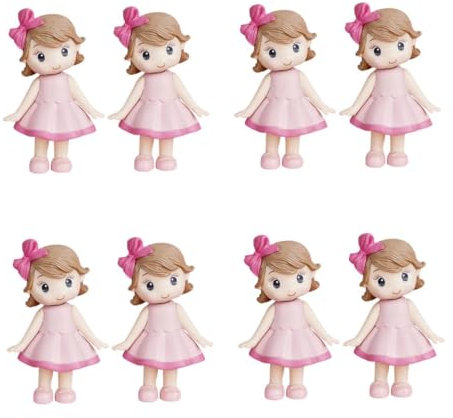 Toyvian 4sets Pink Butterfly Cake Topper for Cake Decorations First Birthday Decoration for Girls 2pcs*4