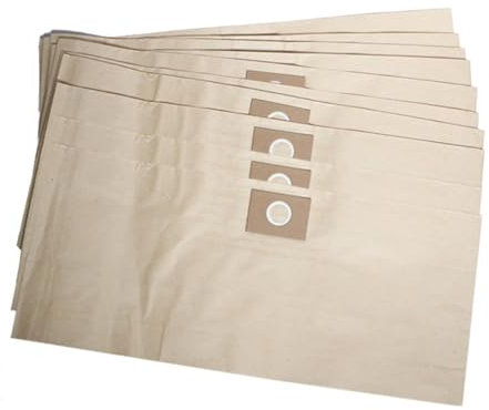 10 Sacchetti For La Polvere Ispessiti Compatibili Con STANLEY AT18134P 15L CLASSIC ASPIRAPOLVERE ASCIUTTO E UMIDO, Sacchetti Di Carta For Aspirapolvere