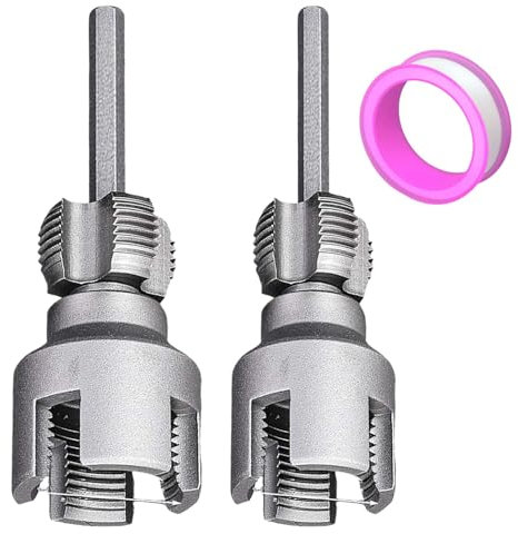 Outil de Filetage PVC - Fileteuse Électrique pour Tubes,Filières Intégrées 15 et 21 mm pour Réparation Plomberie, Perceuse Électrique et Travail du Métal