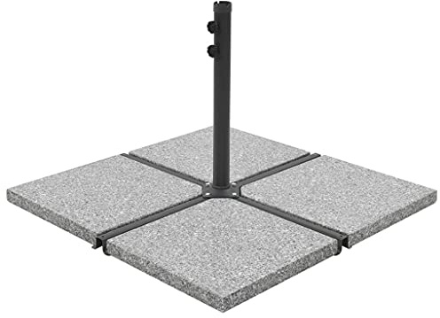 AJJHUUKI Umbrella Weight Plates 4 pcs Grey Granite Square 100 kg