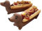 Louttary Bandeja de perro salchicha, bandeja divertida para servir sushi de perros calientes, plato de postre de perro salchicha, decoración del hogar, plato de sándwich