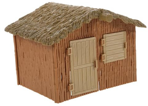 WHAMVOX Miniatur Gartenhaus Dekoration aus Kunststoff für Gartenschmuck | Realistische Form, Klassisches Design, Robuste Ausführung, für Schreibtischlandschaft und Außengarten