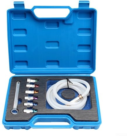 Jotekonoby Bremsenentlüftungsschlüssel-Set für Fahrzeugbremsenwartung, 12-Punkt-Steckschlüssel-Set mit 1,2 m Silikonschlauch, 7 mm bis 12 mm Auto-Reparatur-Werkzeug-Set (8-teiliges Set)