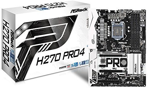 ASRock 90-MXB3R0-A0UAYZ Motherboard (Chipsatz Intel H270, 4GB Speicher) schwarz/weiß
