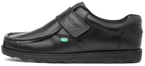 Kickers Men's Fragma Strap Black Leather Shoes, 8 UK