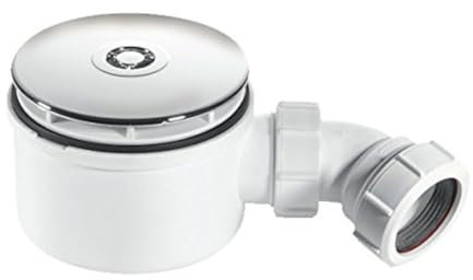 McAlpine st90cb10–70 90 mm flache Dusche Geruchsverschluss Messing verchromt – chrom und weiß