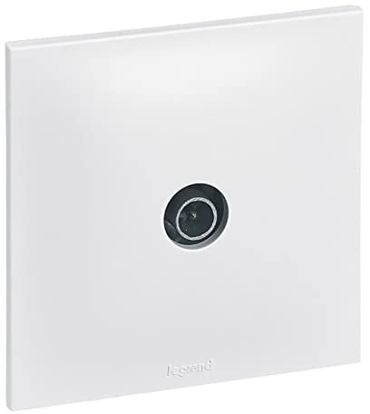 LEGRAND | Prise Tv Simple Neptune, Compatible Tnt Et Télévision Ultra Haute Définition, Blindage Classe A Contre Les Interférences, Livrée Complète Prête À Installer