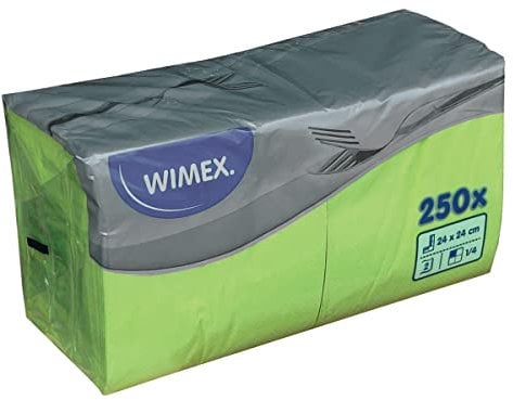 SWS-Schüler Servietten 2-lagig, 24 x 24 cm gelbgrün [250 Stück]