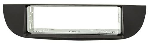 tomzz Audio 2414-097 Radioblende Metallschacht kompatibel mit FIAT 500 ab 2007-2015 schwarz