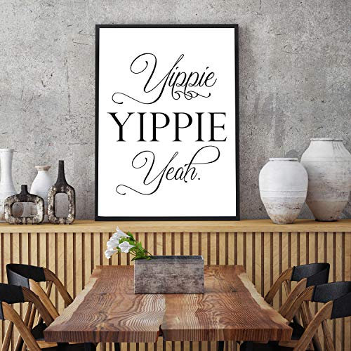 ilka parey wandtattoo-welt Print Poster maritim in A3 oder A4 mit Spruch Yippie Yippie Yeah Plakat Druck Motto Zitat p216 - ausgewählte Größe: *A3-29,7cm breit x 42cm hoch*