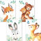 LALELU-Prints Waldtiere Bilder Kinderzimmer Poster Babyzimmer Deko Mädchen Jungen Kinderbilder Set Kinderzimmerbilder (4er Set)