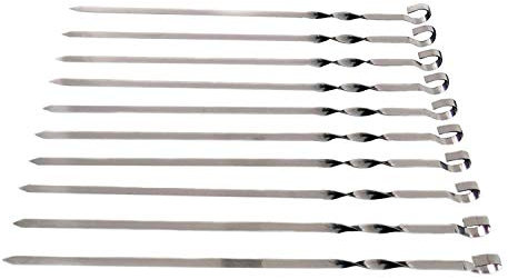 rukauf 10 Grillspieße 50cm Schaschlikspieße Fleischspieße Schampura